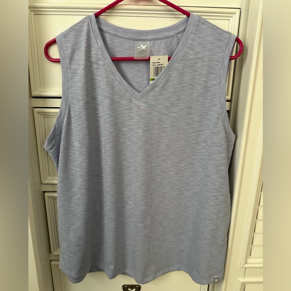 ZX light  Blue Sleeveless Women's Top